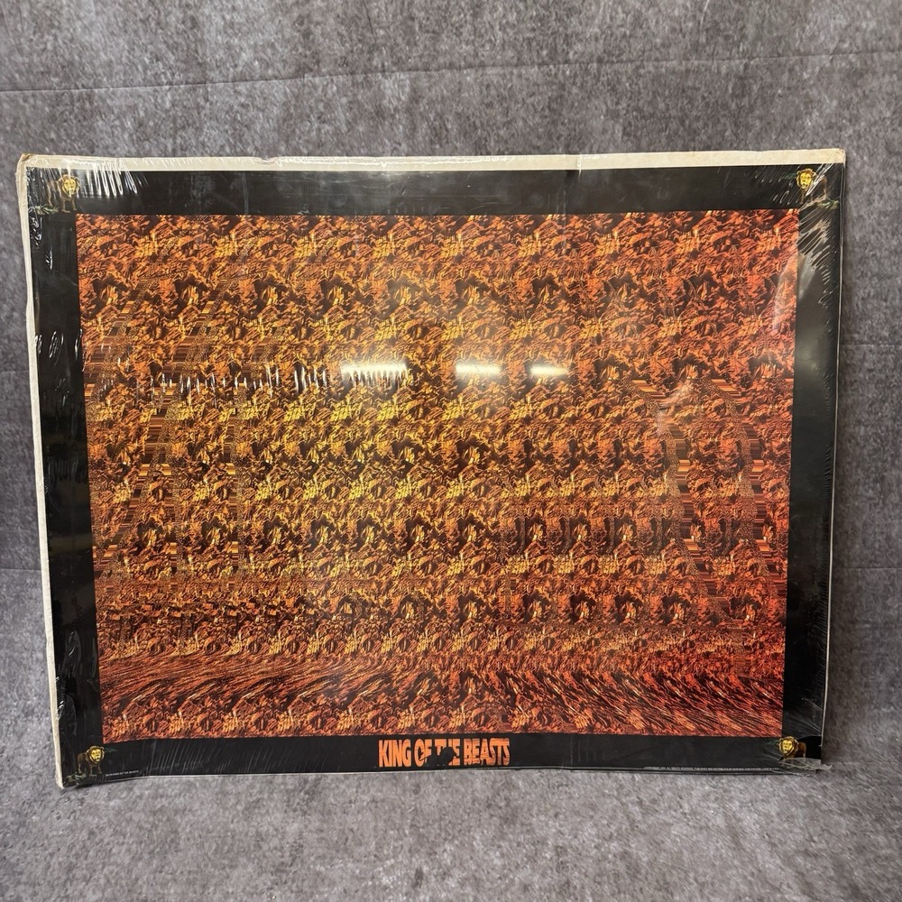 Vintage 1994 Magic Eye Poster King Of The Beasts 28125 22"x28"